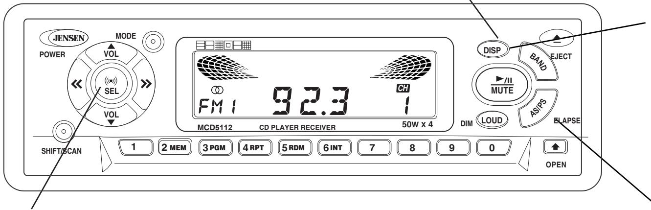 JENSEN VOYAGER MCD5112 - Affichage prioritaire - Fréquence (FREQ) - 1
