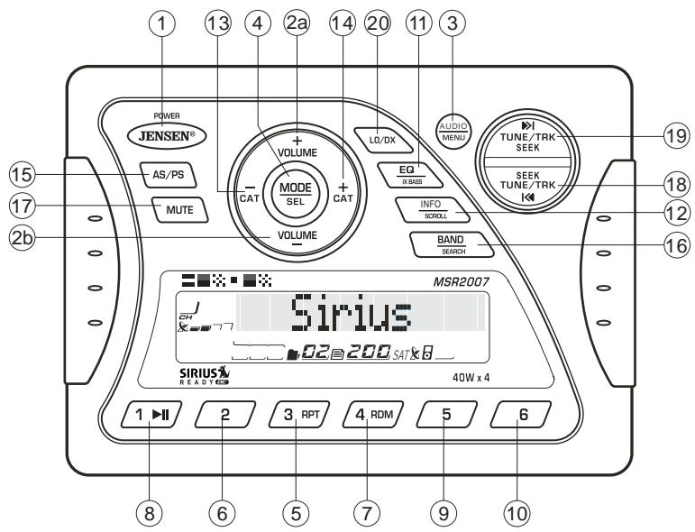 JENSEN VOYAGER MSR200 - OPERACION DE RADIO SIRIUS - 1
