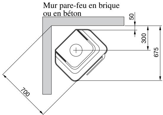 HANDOL H24 - Distances d'installation aux murs et au plafond - 3