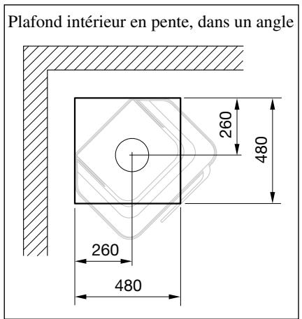 HANDOL H24 - Raccordement par le haut à travers un plafond intérieur - 1