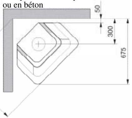 HANDOL H25 - Distances d'installation aux murs et au plafond - 3