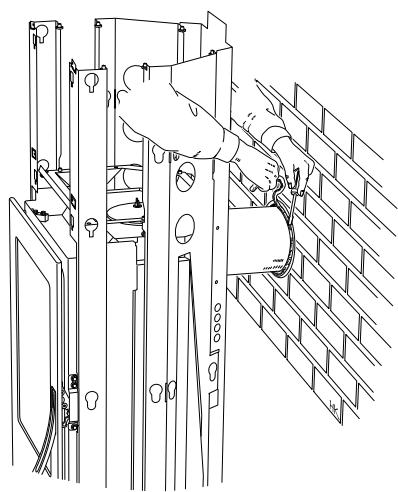 HANDOL H34T - Raccordement par l'arrête à une cheminée de maçonneorie - 6