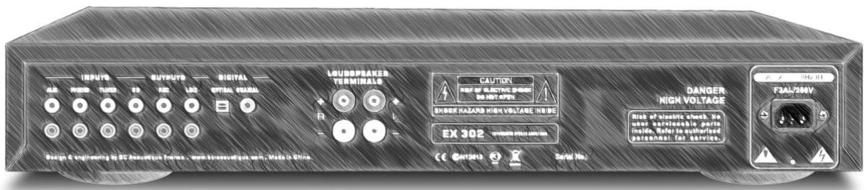 BC ACOUSTIQUE EX302 - - 5 - PRISE D'ALIMENTATION - 1
