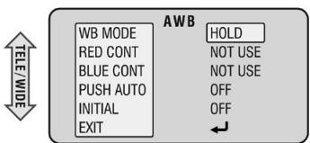 ENEO VKC-1335 - Menu principal - AWB (équilibre des blancs automatique) - 2