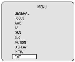 ENEO VKC-1417IR - Menu principal - EXIT - 1