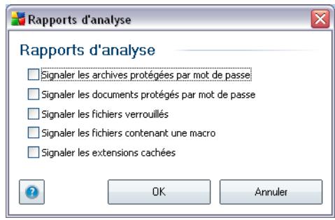 AVG ANTI-VIRUS 8.5 - Définir des rapports d'analyse supplémentaires... - 1