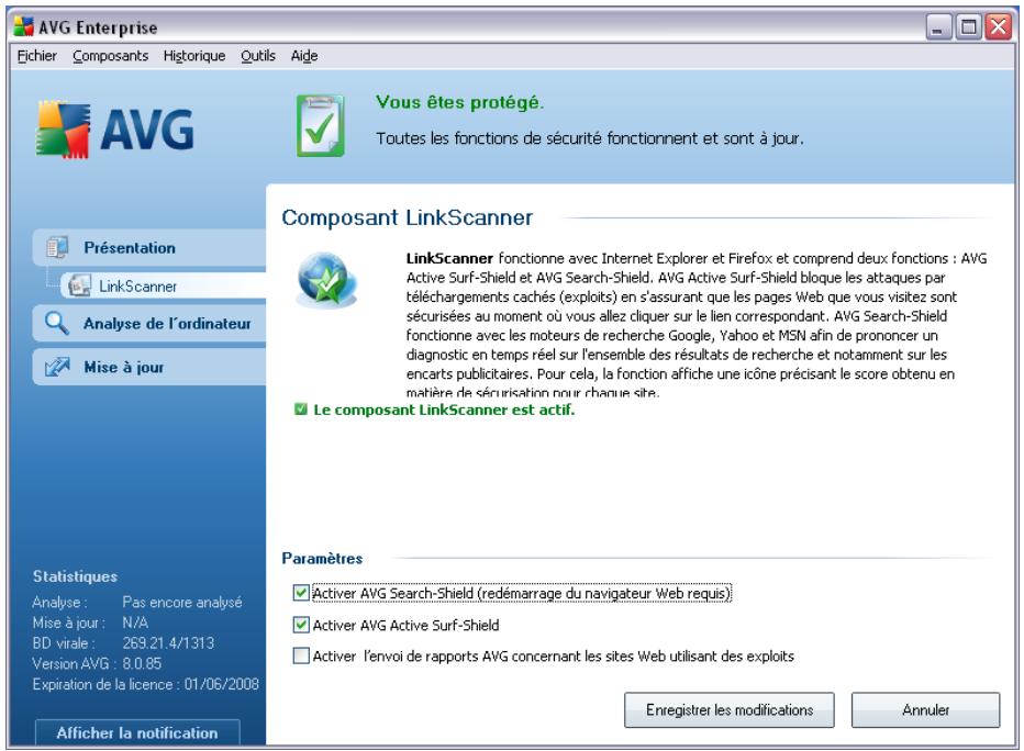 AVG 8.5 ANTI-VIRUS EDITION - Interface de link scanner - 1