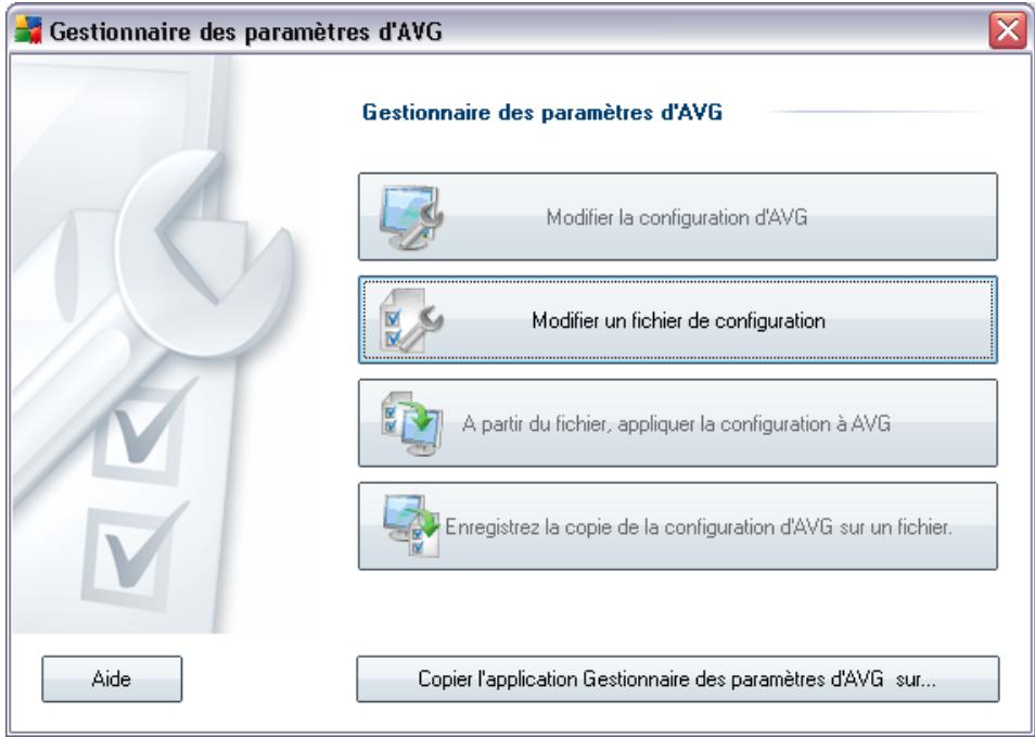 AVG 8.5 ANTIVIRUS NETWORK EDITION - Gestionnaire des paramètres d'avg - 1