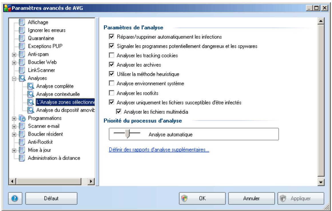 AVG 8.5 FILE SERVER EDITION - Analyse zones sélectionnées - 1