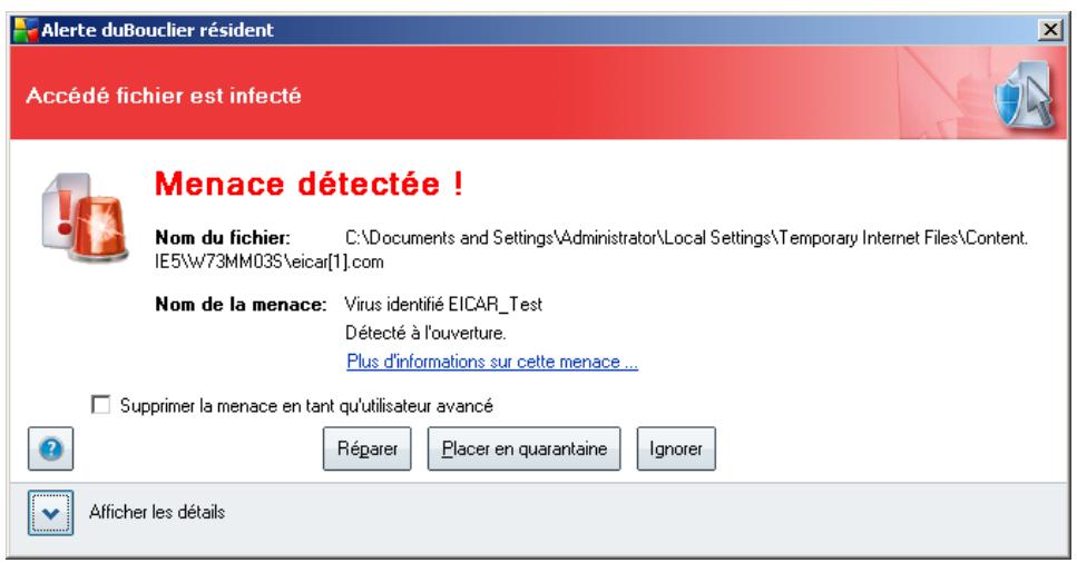 AVG 8.5 FILE SERVER EDITION - Détection du bouclier résident - 1