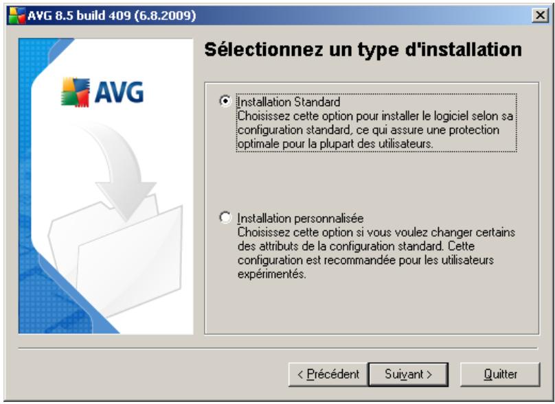 AVG 8.5 FILE SERVER EDITION - Sélection du type d'installation - 1