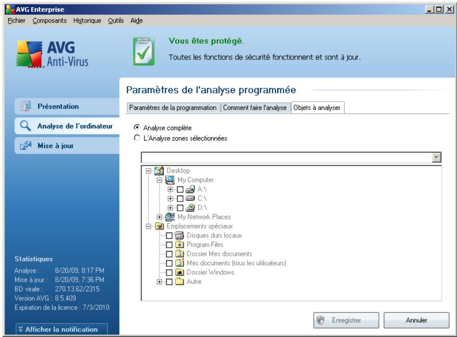 AVG 8.5 FILE SERVER EDITION - Objets à analyser - 1