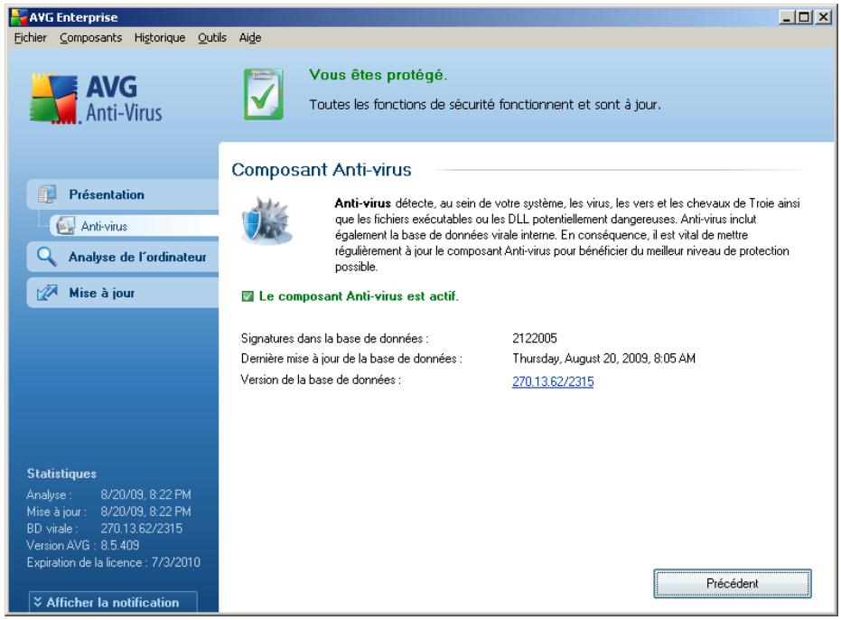 AVG 8.5 FILE SERVER EDITION - Interface de l'anti-virus - 1