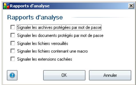 AVG 8.5 FILE SERVER EDITION - Définir des rapports d'analyse supplémentaires... - 1
