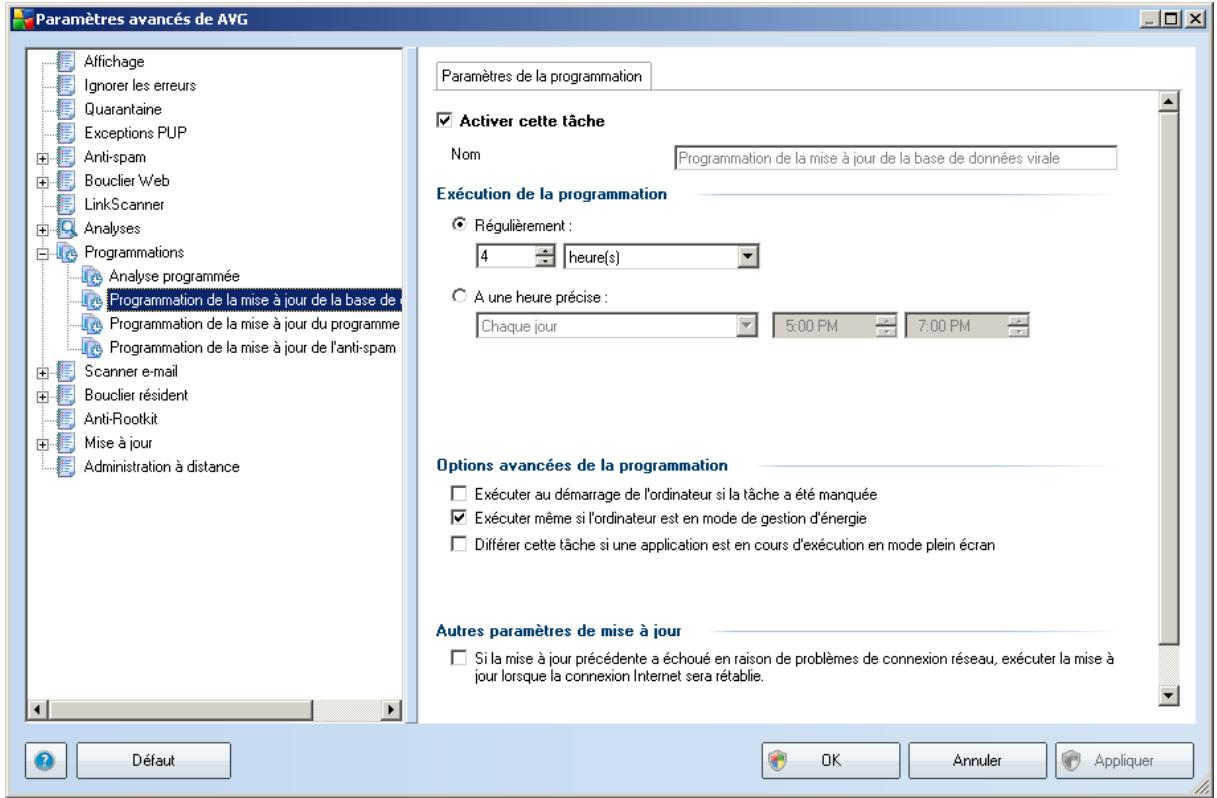 AVG 8.5 FILE SERVER EDITION - Programmation de la mise à jour de la base de données de virus - 1