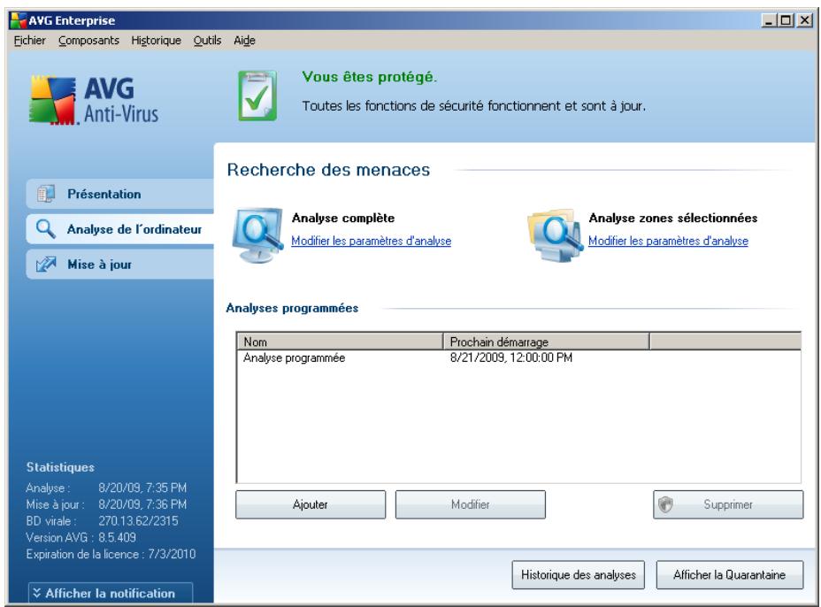 AVG 8.5 FILE SERVER EDITION - Programmation de l'analyse - 1