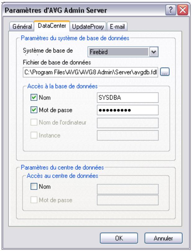 AVG 8.5 INTERNET SECURITY NETWORK EDITION - Onglet datacenter - 1