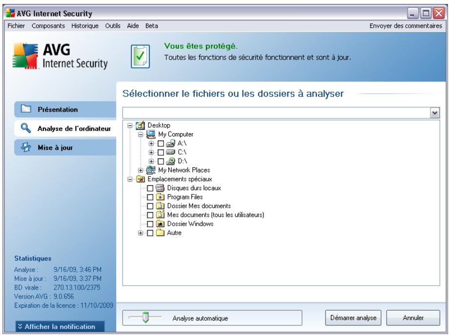 AVG 9 ANTI-VIRUS PLUS PARE-FEU - Analyse zones sélectionnées - 1