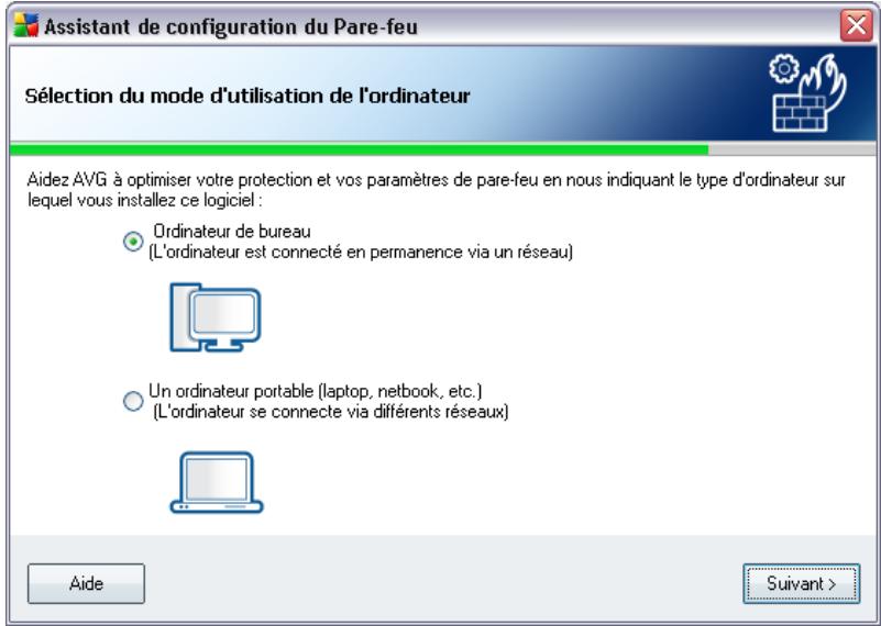 AVG 9 ANTI-VIRUS PLUS PARE-FEU - Sélection du mode d'utilisation de l'ordinateur - 1