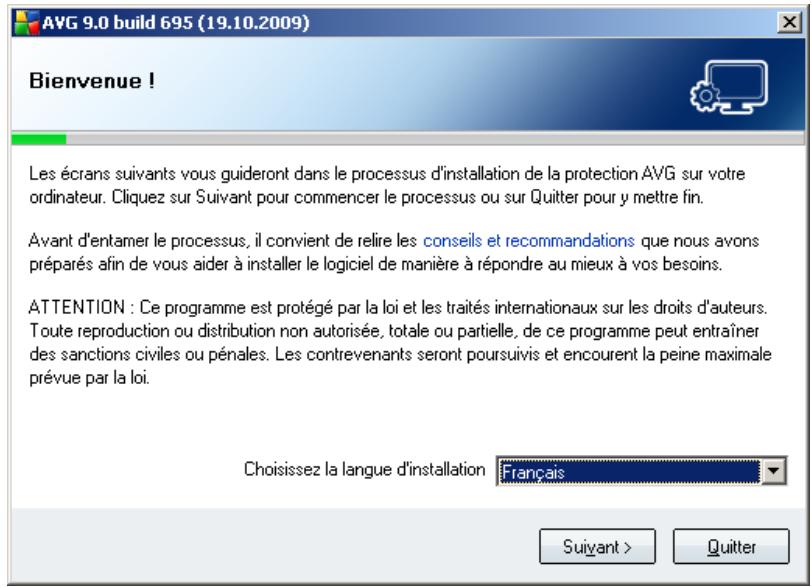 AVG EDITION SERVEUR DE MAIL 9.0 - Lancement de l'installation - 1