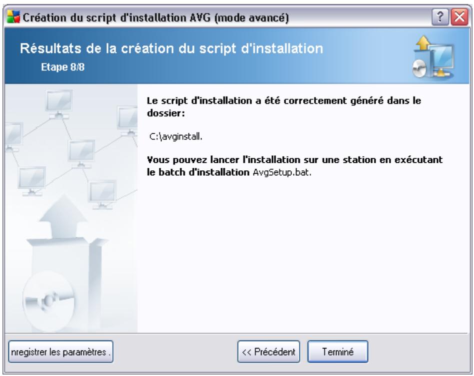 AVG INTERNET SECURITY NETWORK EDITION - Création du script d'installation d'avg - 8