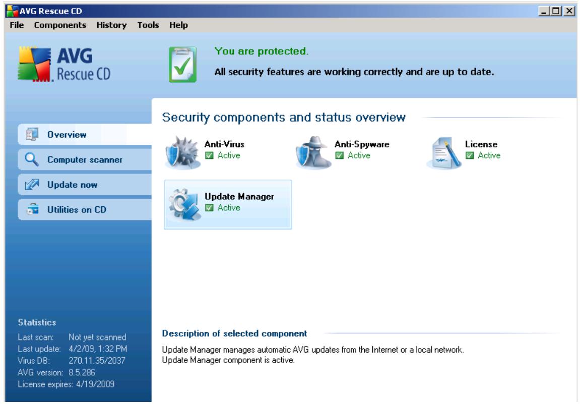 AVG RESCUE CD - AVG Rescue CD - Main Screen - 1