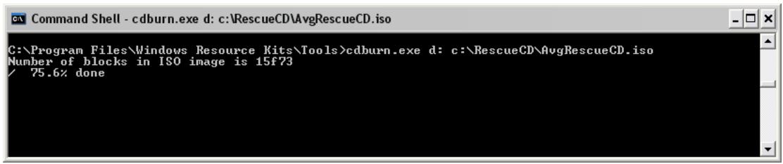 AVG RESCUE CD - f) CDBurn.exe - ISO CD-ROM burner tool - 1
