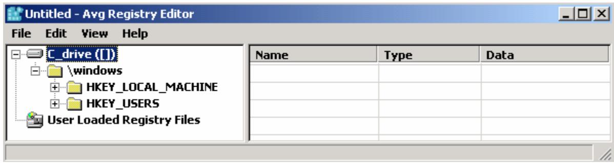 AVG RESCUE CD - AVG Registry editor - 1