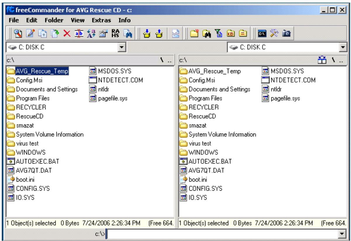 AVG RESCUE CD - freeCommander - 1