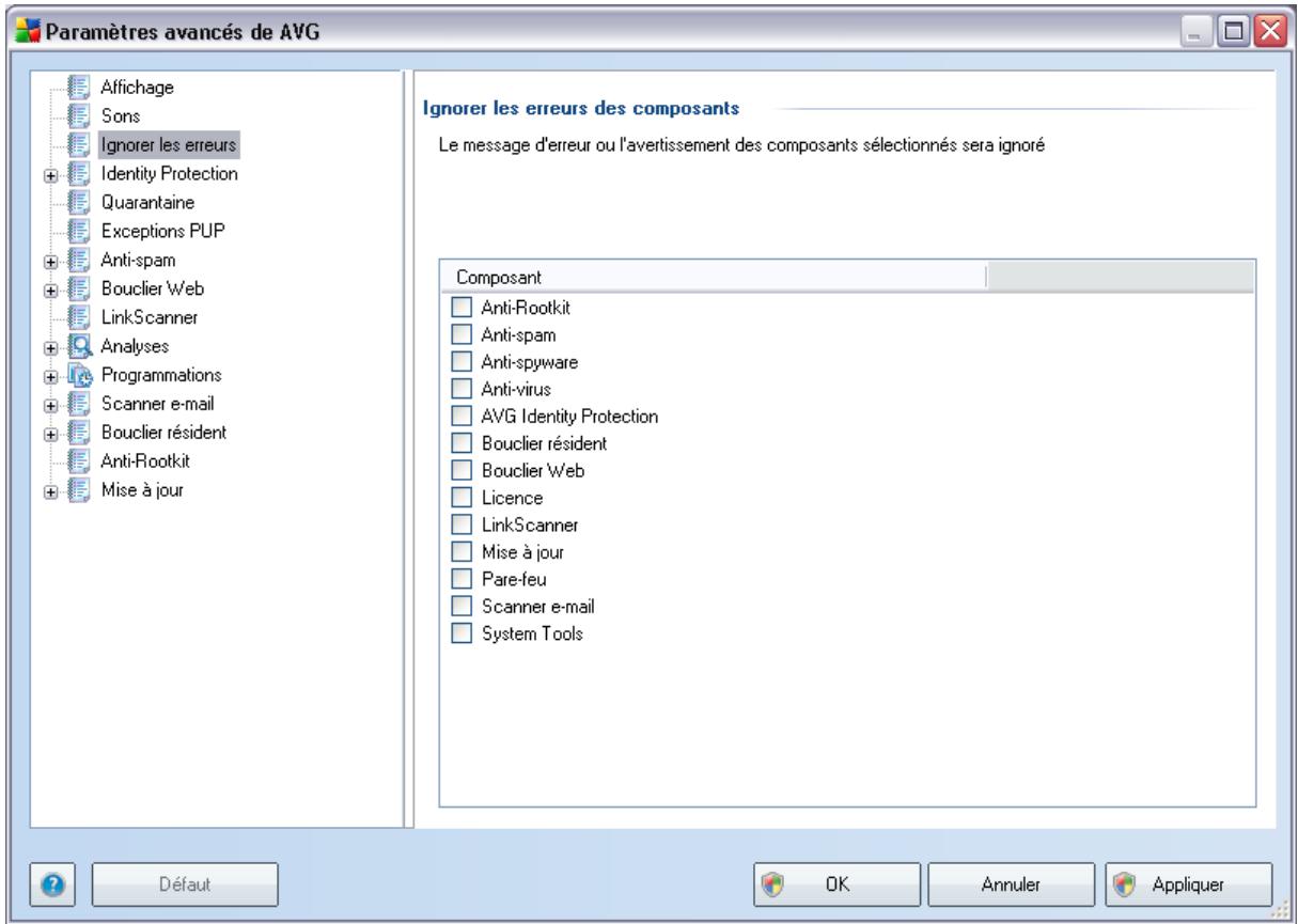 AVG INTERNET SECURITY 9 - Ignorer les erreurs - 1