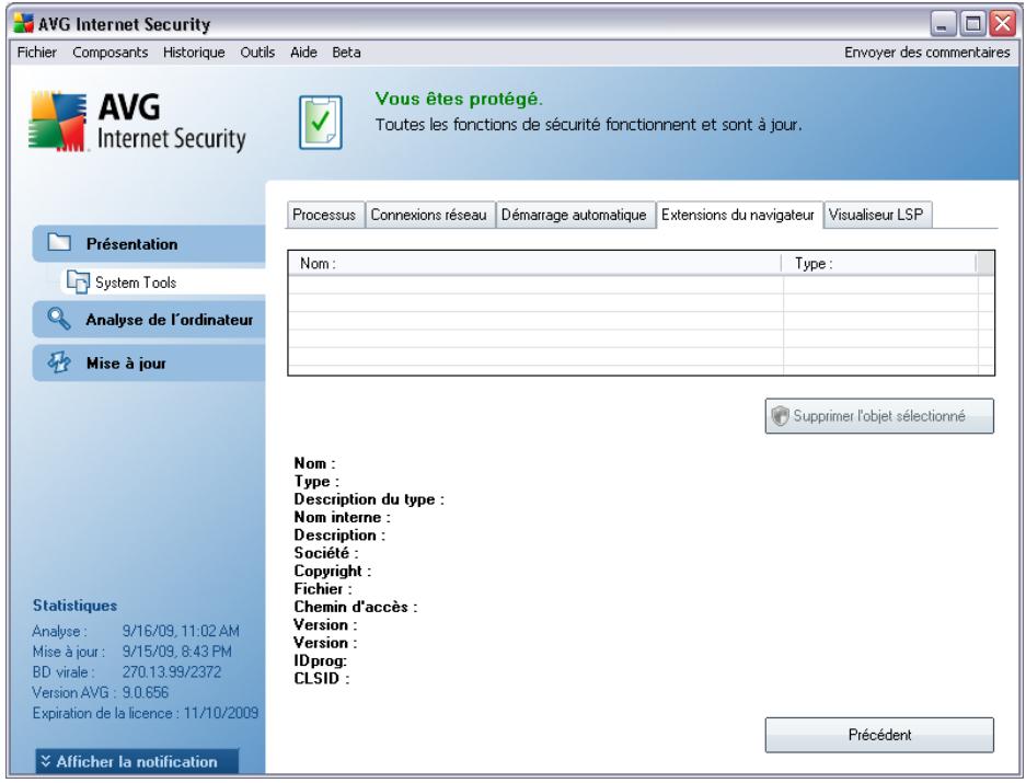 AVG INTERNET SECURITY 9 - Extensions du navigateur - 1