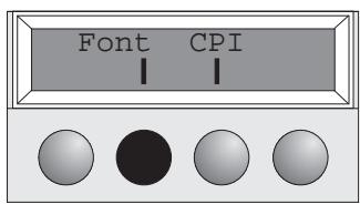 TALLY T2130 - Selecting a font - 3