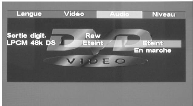 VIETA DVD-30 - Configuration audio - 2