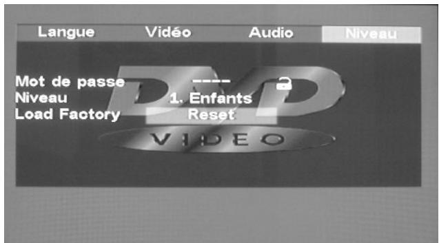 VIETA DVD-30 - Paramétrage du mot de passe et des niveaux de classification - 2