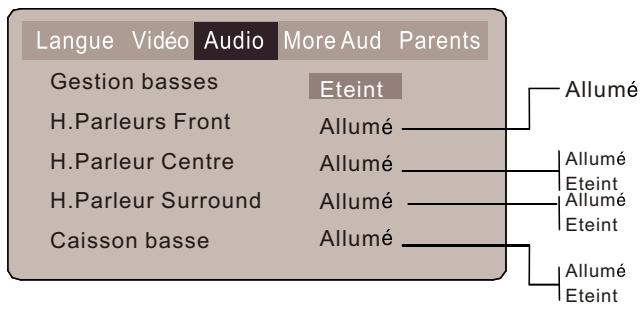 VIETA DVD-45 - Configuration du menu Audio - 2