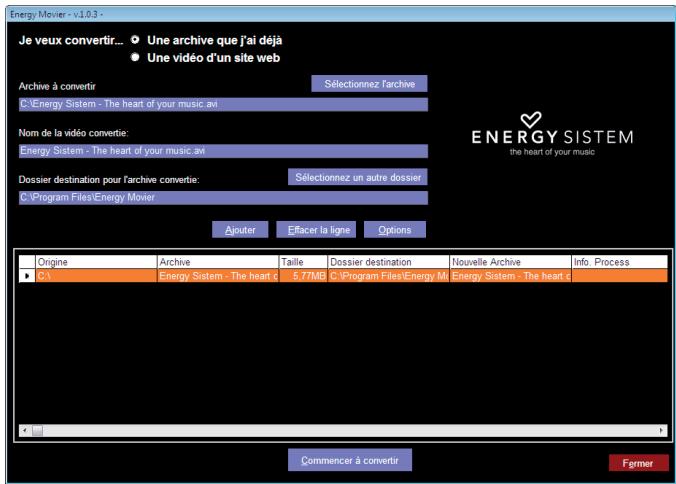 ENERGY SISTEM ENERGY 5020 - ENERGY MOVIER: CRÉER DES VIDEOS AVI - 1