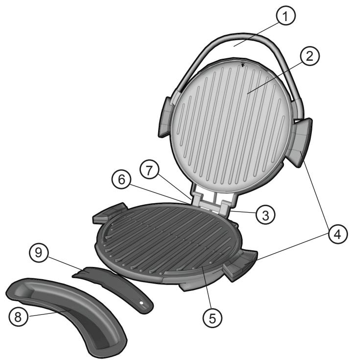 GEORGE FOREMAN GRP106QPGR4CAN - Product may vary slightly from what is illustrated. - 1
