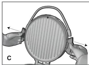 GEORGE FOREMAN GRP106QPGR4CAN - Plaques de base du grill (Voir l'illustration A1) - 1