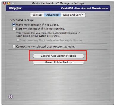 MAXTOR CENTRAL AXIS BUSINESS - Zostelt u de Central Axis-opslagserver in en maakt u een beheerderswachtwoord aan: - 1