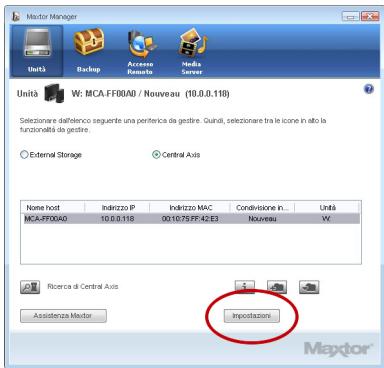 MAXTOR CENTRAL AXIS BUSINESS - Configurare il server di archivazione Central Axis e create una password amministratore. - 1