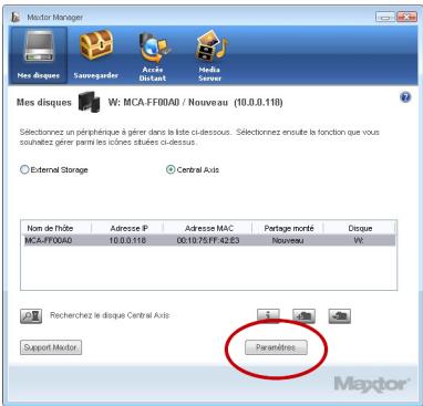 MAXTOR CENTRAL AXIS BUSINESS - Configuration du serveur de stockage central axis et création d'un mot de passe administrateur - 1