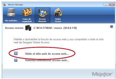 MAXTOR CENTRAL AXIS BUSINESS - Cree una cuenta de Seagate Global Access: - 1