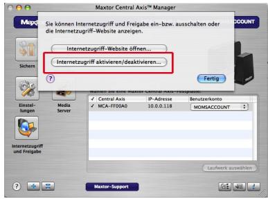 MAXTOR CENTRAL AXIS BUSINESS - Verknüpfen Ihres Seagate Global Access-Kontos mit Ihrrem Central Axis-Konto: - 1