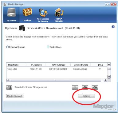 MAXTOR CENTRAL AXIS BUSINESS - Set Up the Central Axis Storage Server and Create an Administrator Password: - 1