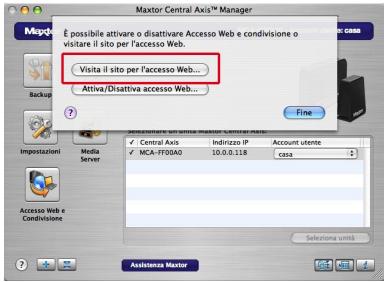 MAXTOR CENTRAL AXIS BUSINESS - Configurare un account utente Central Axis. - 2
