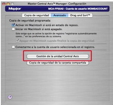 MAXTOR CENTRAL AXIS BUSINESS - Configure el servidor de almacenamento Central Axis y cree una contraseña de administrador: - 1
