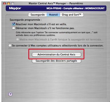 MAXTOR CENTRAL AXIS BUSINESS - Configuration du serveur de stockage central axis et création d'un mot de passe administrateur - 1