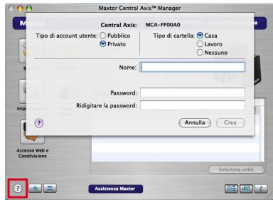 MAXTOR CENTRAL AXIS BUSINESS - Configurare un account utente Central Axis. - 1