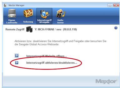 MAXTOR CENTRAL AXIS BUSINESS - Verknüpfen Ihres Seagate Global Access-Kontos mit Ihrrem Central Axis-Konto: - 1