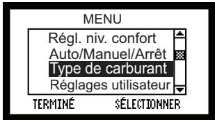 QUADRA FIRE MTV-AE-CE-MBK - Choix du type de combustible - 2